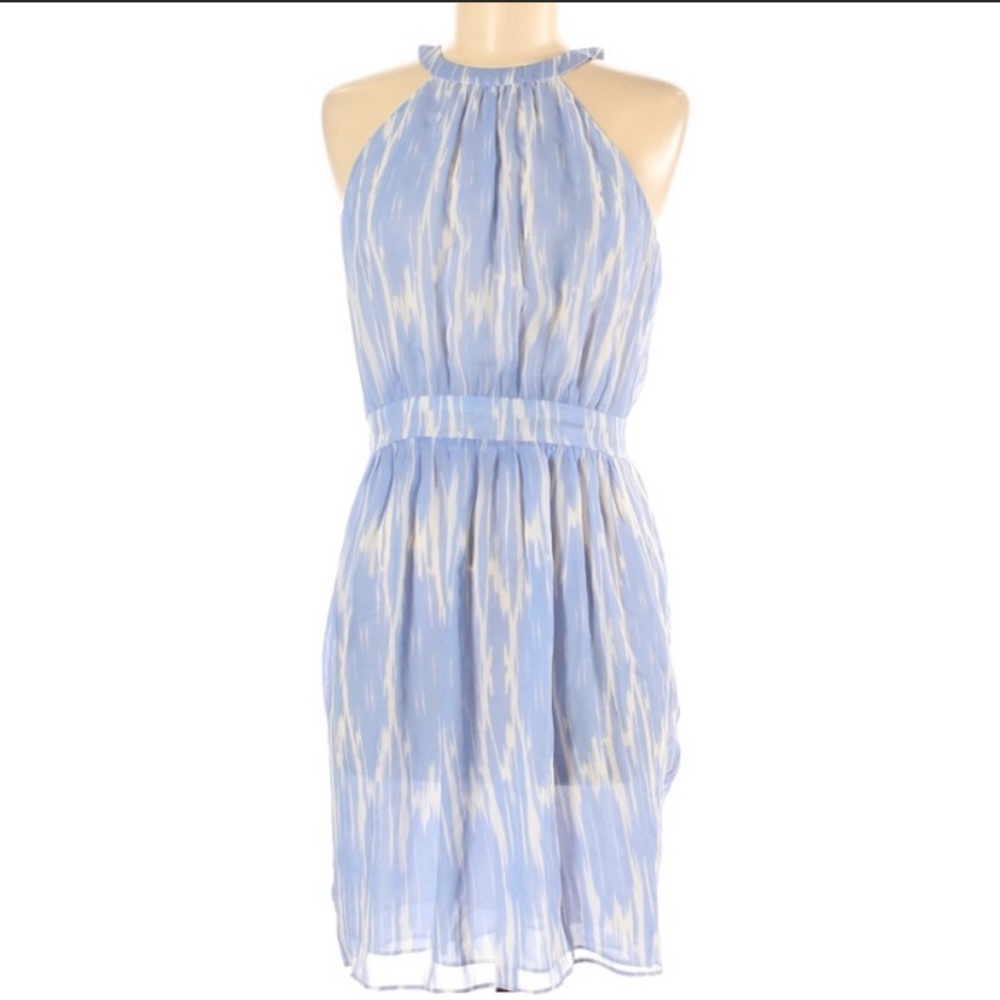 Shoshanna Halter 100% Silk Printed Dress